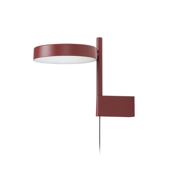 Wästberg - w242 Pastille alu LED Wandleuchte br1, oxidrot RAL 3009