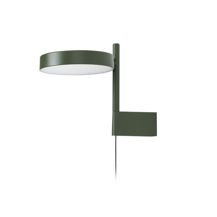 Wästberg - w242 Pastille alu LED Wandleuchte br1, olivgrün RAL 6003