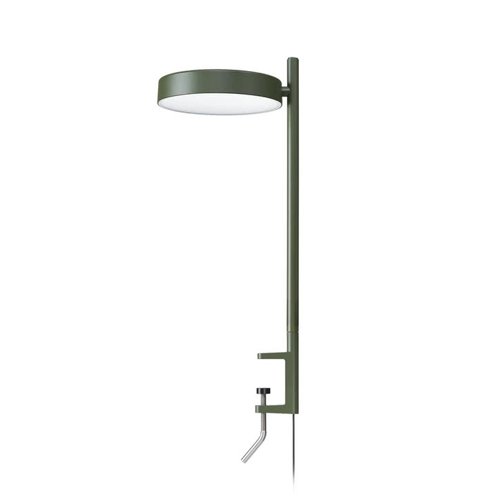 Wästberg - w242 Pastille alu LED Klemmleuchte c2, olivgrün RAL 6003