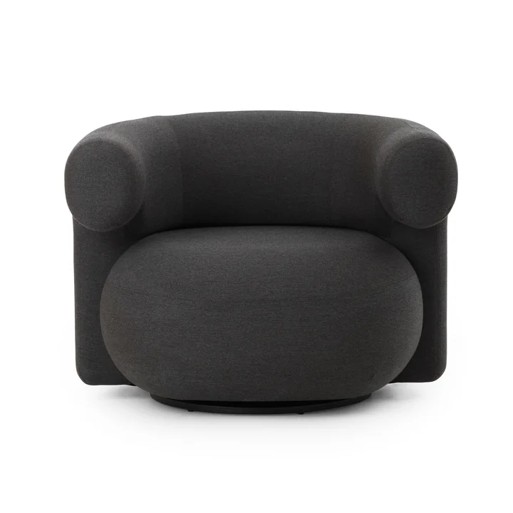 Normann Copenhagen - Burra Outdoor Lounge Chair mit Rückdrehfunktion, chestnut (Natté 10102)