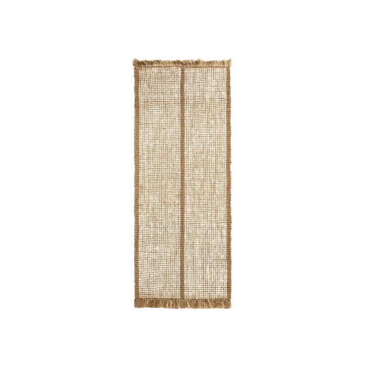 Ferm Living - Athens Stripes Teppichläufer, 80 x 200 cm, natur / off-white