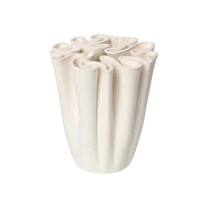 Dedali Vase, H 18 cm, off-white