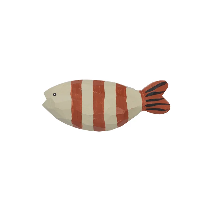 Ferm Living - Habour Haken, Fischstreifen, baked clay / light cele