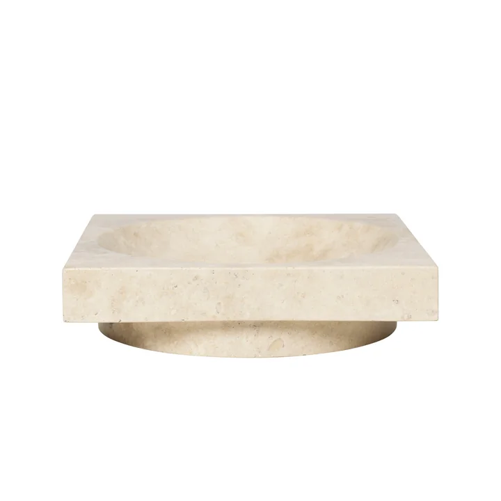 Ferm Living - Hew Dekoschale, H 7 cm, Travertin