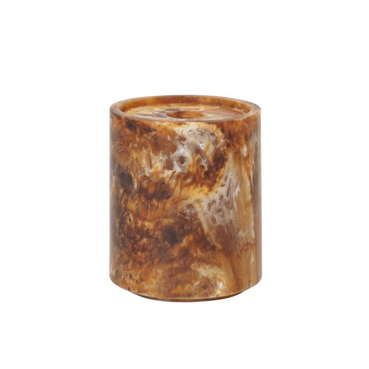 Ferm Living - Mist Wattestäbchenbehälter, Ø 8 x H 9,4 cm, sugar kelp