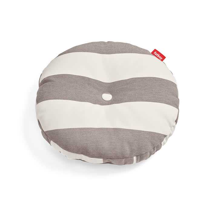 Fatboy - Circle Outdoor Kissen, Ø 50 x 4 cm, kakao gestreift