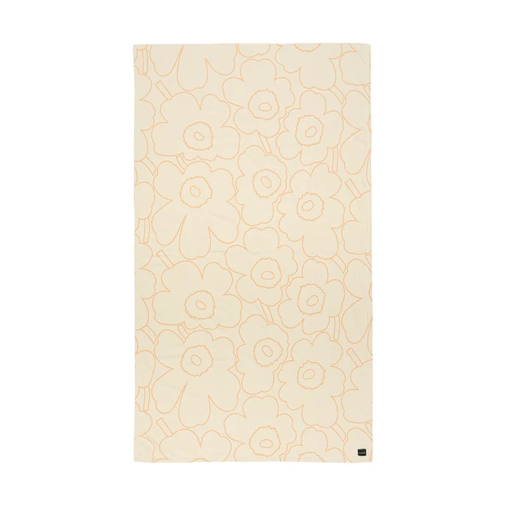 Marimekko - Piirto Unikko Tagesdecke 160 x 260 cm, off-white / peach 