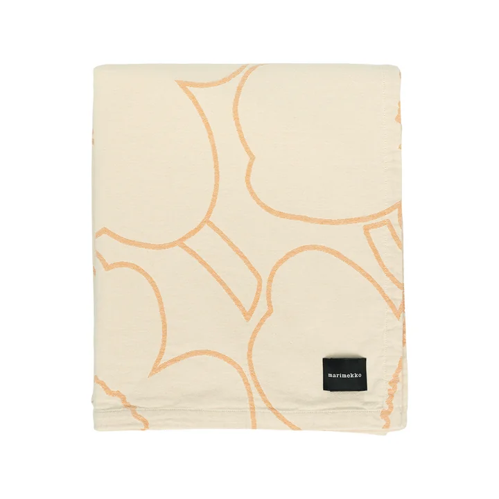 Marimekko - Piirto Unikko Tagesdecke, off-white / peach 