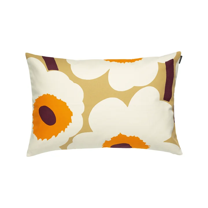 Marimekko - Unikko Kissenbezug, 40 x 60 cm, caramel / cream / warm orange 