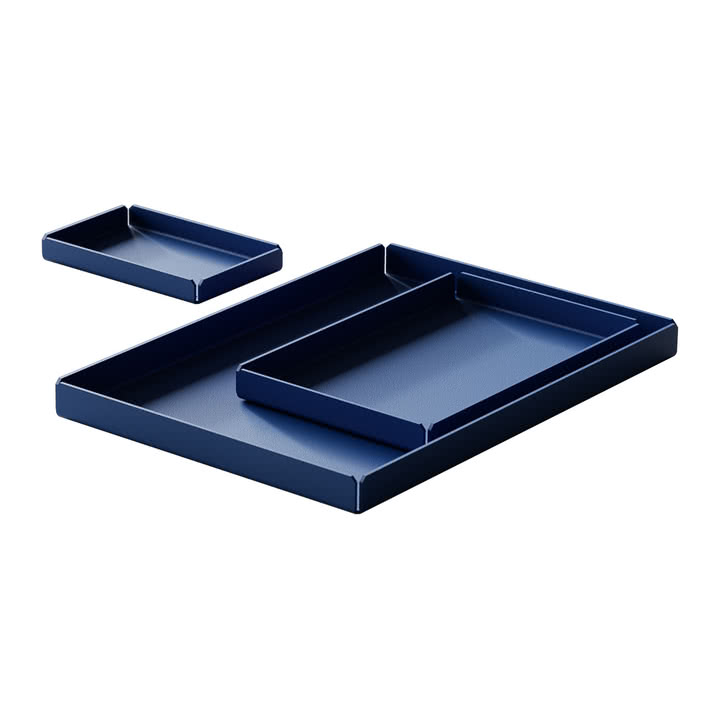 Nichba Design - Tablett, blau (3er-Set)