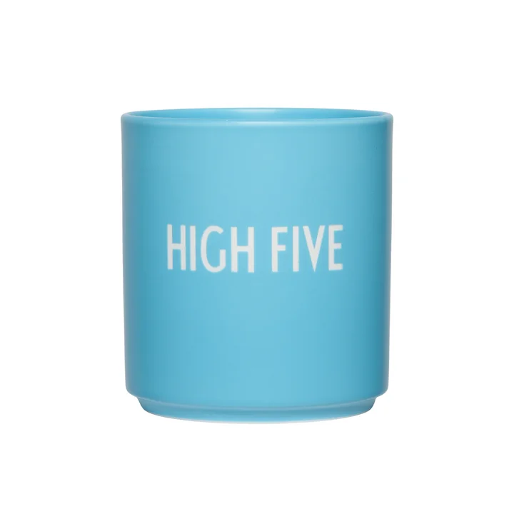 Design Letters - AJ Favourite Porzellan Becher, High Five / swim cap blue