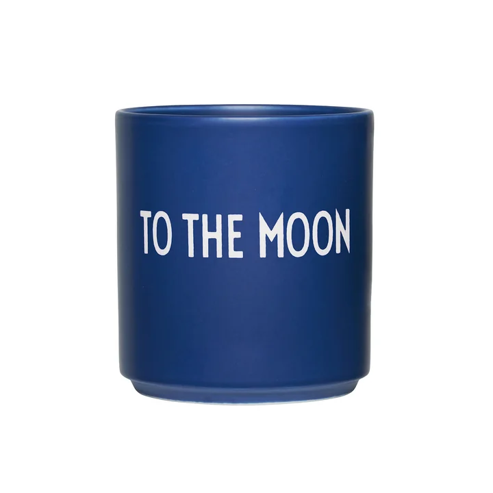 Design Letters - AJ Favourite Porzellan Becher, To the Moon / midnight blue