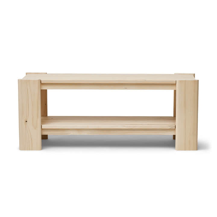 Form & Refine - Beam Bank, 112 cm, Kiefer matt lackiert