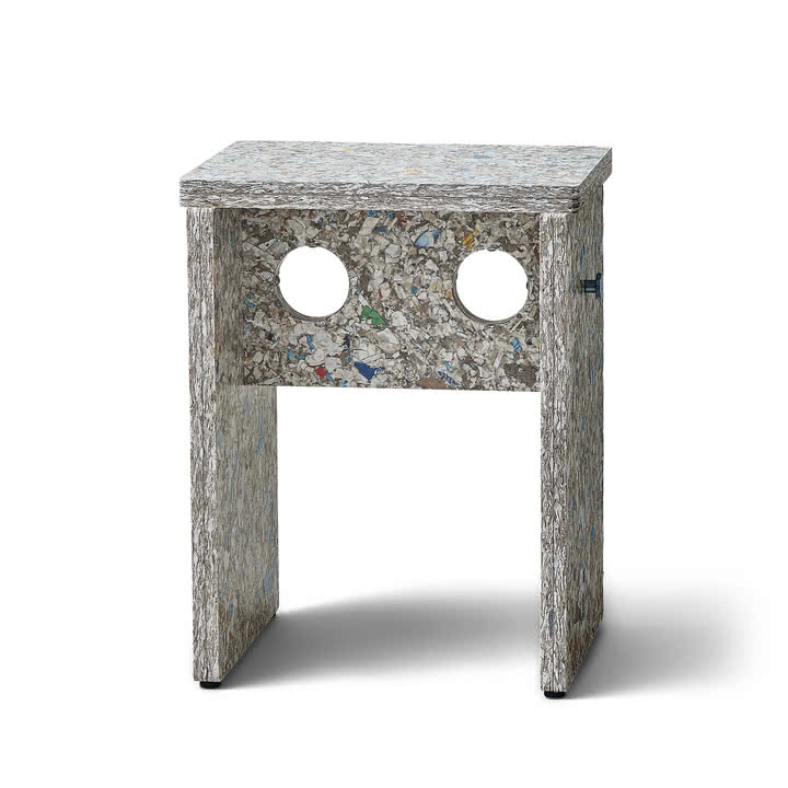 Form & Refine - Remake Hocker, H 45,5 cm, grau