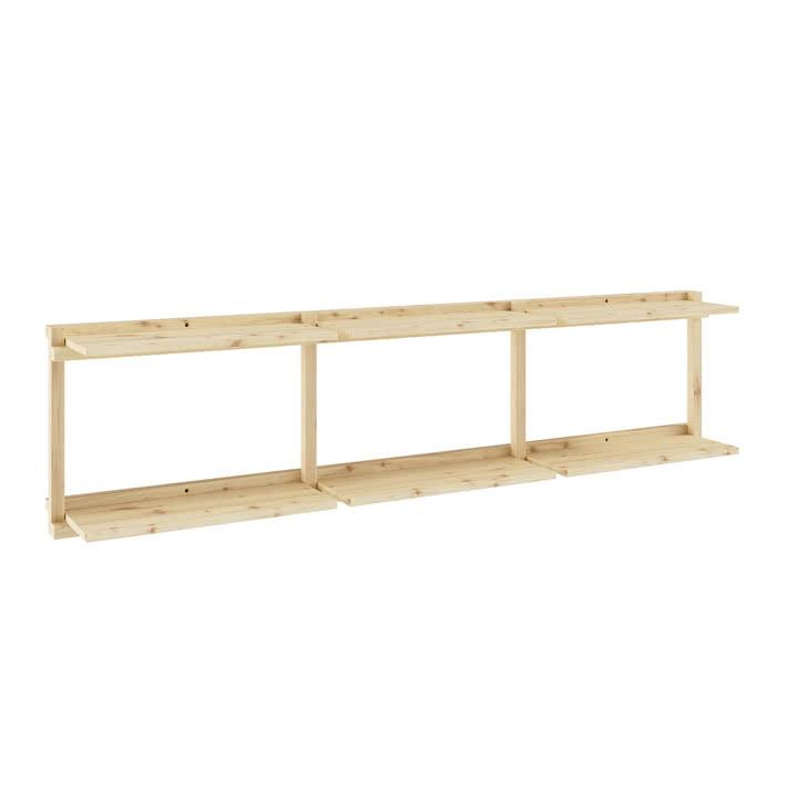 Karup Design - Groove Wandregal, Wide, H 47,5 x 192 cm, Kiefer natur