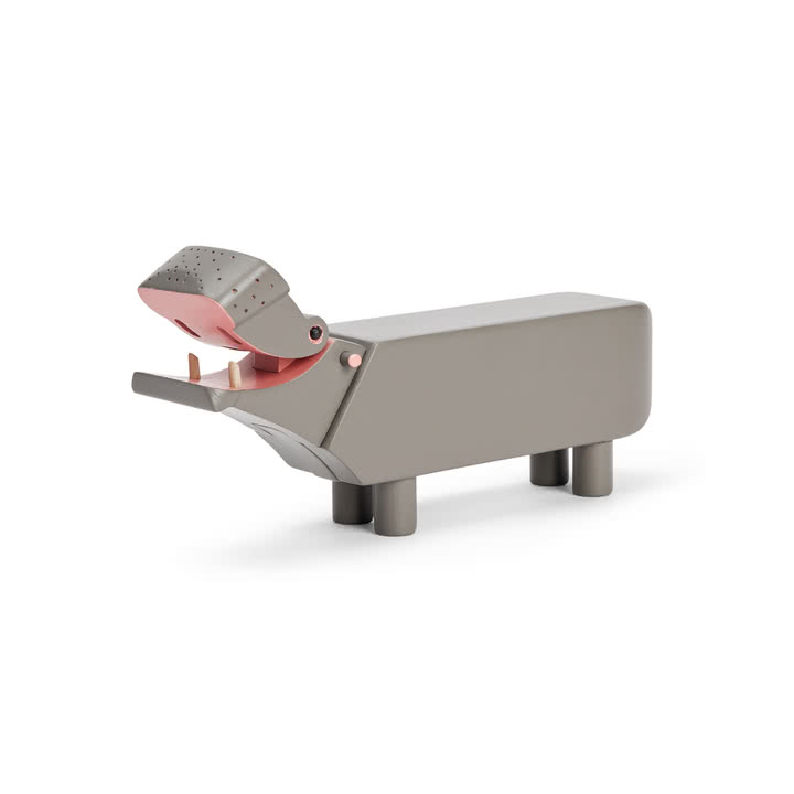 Kay Bojesen - Holz-Flusspferd, S, Buche, grau