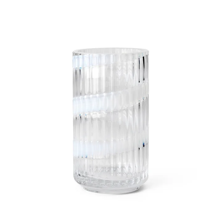 Lyngby Porcelæn - Glasvase, swirl, H 15,5 cm, transparent