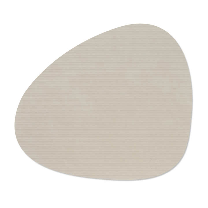 Lind DNA - Tischset Curve L, Corduroy oyster weiß
