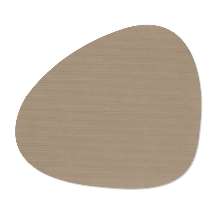Lind DNA - Tischset Curve L, Corduroy clay braun