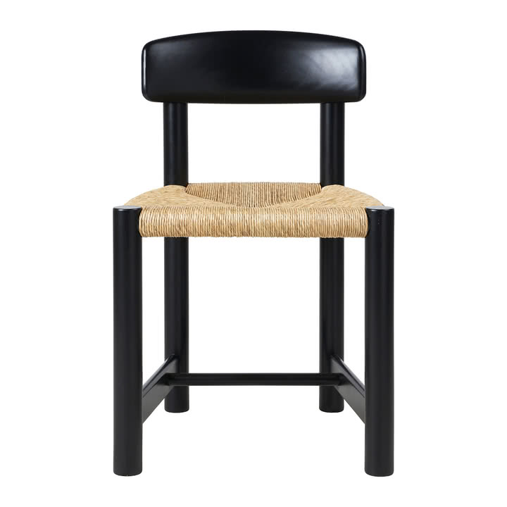 Gubi - Daumiller Stuhl, schwarz-braun / natur