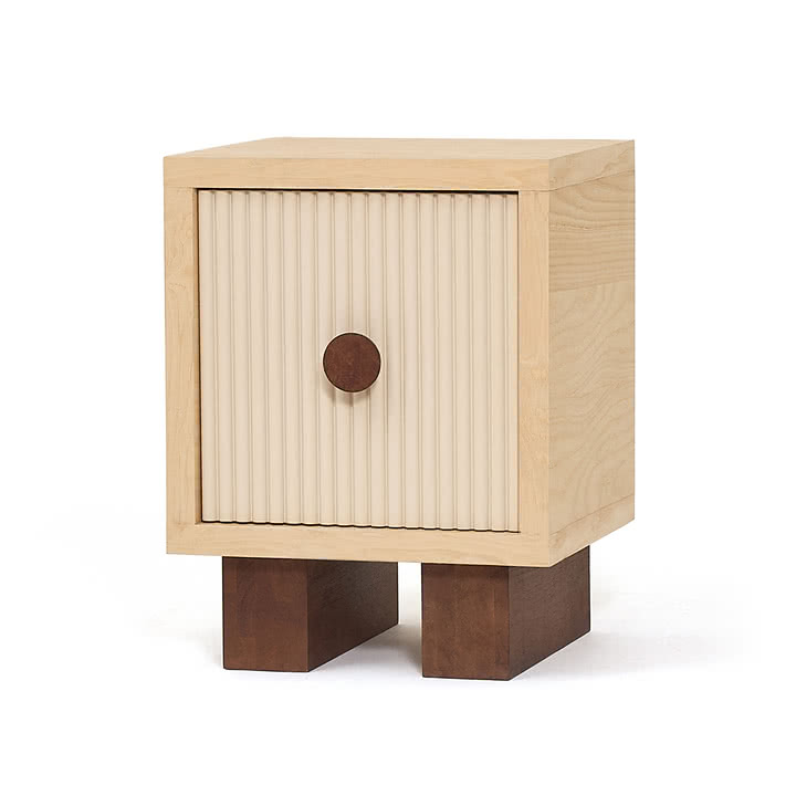 Nobodinoz x Heju - Nachttisch H 52 cm, Esche natur