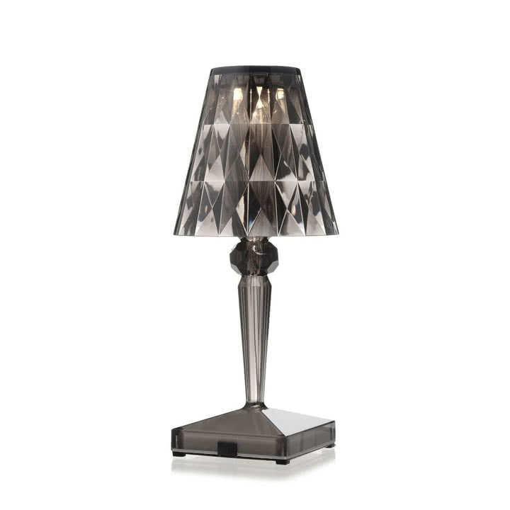 Kartell - Battery Akku-Tischleuchte H 30 cm, rauch