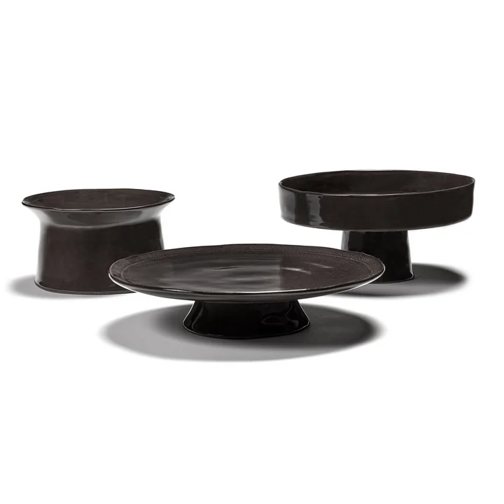 Serax - La Mère Großer Teller mit Fuß, ebony