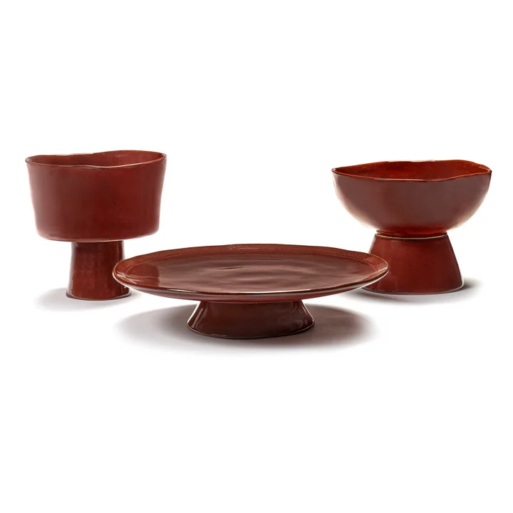 Serax - La Mère Großer Teller mit Fuß, venetian red