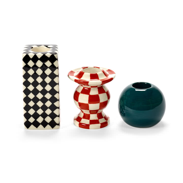 Serax - Les Objets Mouleversants Kerzenhalter, mix (3er Set)