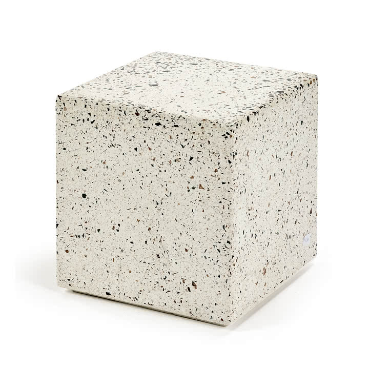 Serax - Pawn Terrazzo Beistelltisch, 40 x 40 x 40 cm, weiß