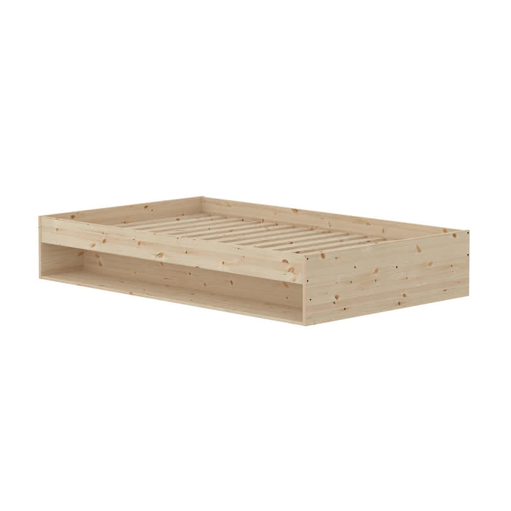 Flexa - Grow Doppelbett mit Regal, 120 x 200 cm, raw