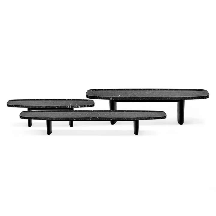 ClassiCon - Matéria Beistelltische, Marmor Nero Marquina / schwarz