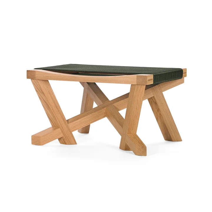 ClassiCon - Volkshaus Hocker, Eiche natur / waldgrün