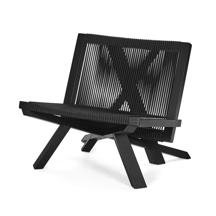 ClassiCon - Volkshaus Lounge Chair, Eiche schwarz gebeizt / schwarz 