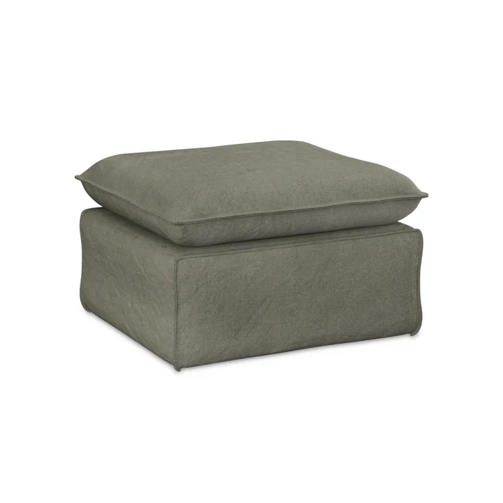 HKliving - Nomad Sofa, Hocker, Leinen / army green