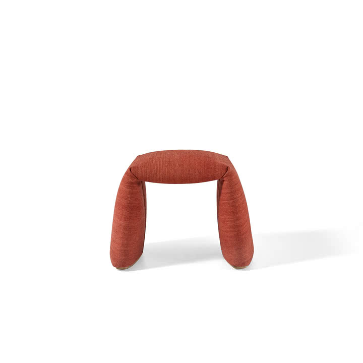 nanimarquina - Folded Bank, small, 60 x 45 cm, safranrot