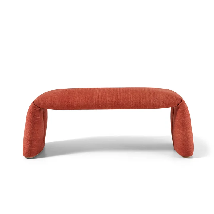 nanimarquina - Folded Bank, large, 120 x 45 cm, safranrot