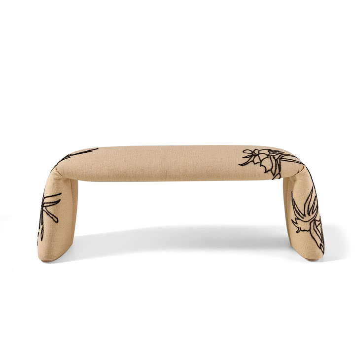 nanimarquina - Folded Bank, large, 120 x 45 cm, flowers