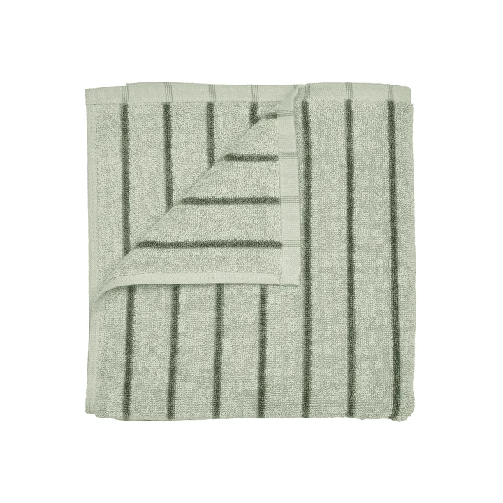 Blomus - Arto Badetuch, 140 x 70 cm, dünne Streifen, desert sage / agave green