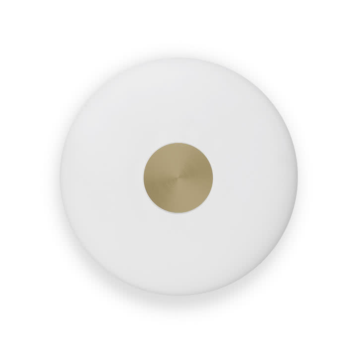 Northern - Glint LED Wandleuchte, large, opalweiß / Messing, Ø 36 cm
