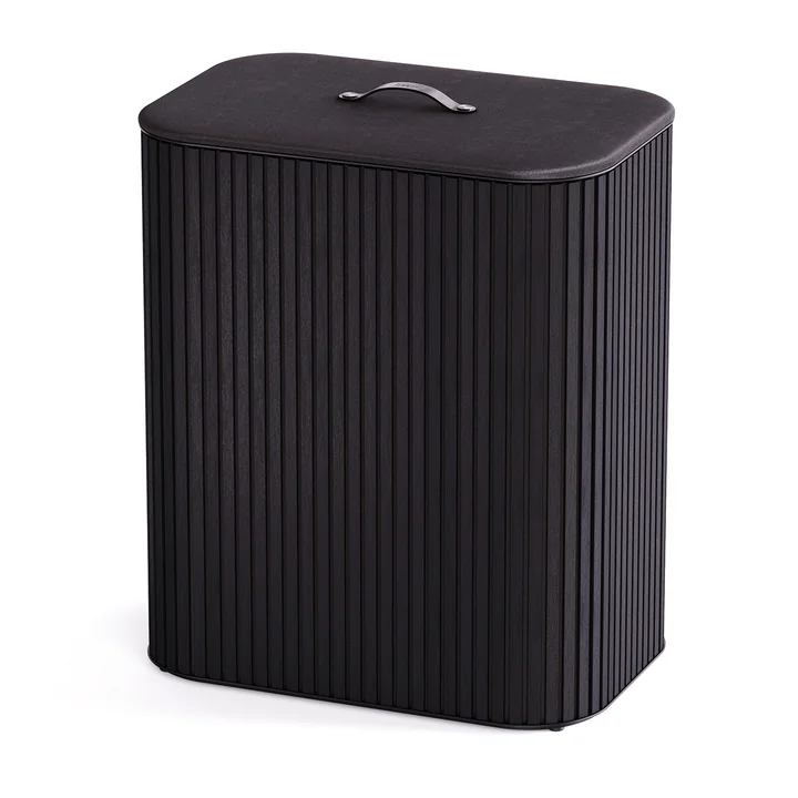 Joseph Joseph - Tota Trio Luxe Wäschetrennkorb mit drei Fächern 90 l, Bambus schwarz