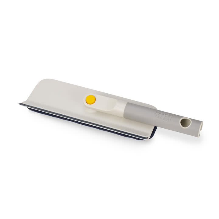 Joseph Joseph - CleanTech 2-in-1 Mikrofaser-Fensterwischer und -abzieher, stone