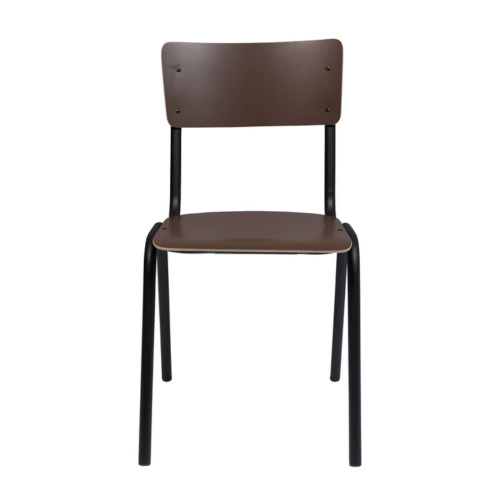 Zuiver - Back to School Stuhl, braun matt