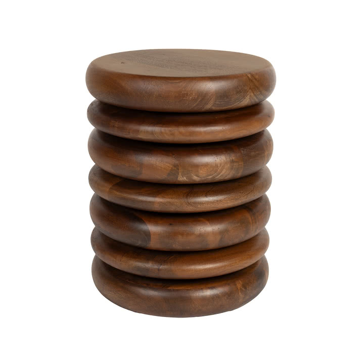 Zuiver - Disc Hocker / Beistelltisch, braun