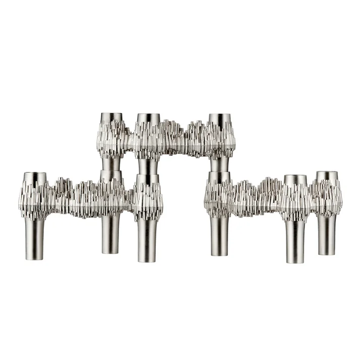 Stoff Nagel - Quist Kerzenhalter, Chrom gebürstet (3er-Set)