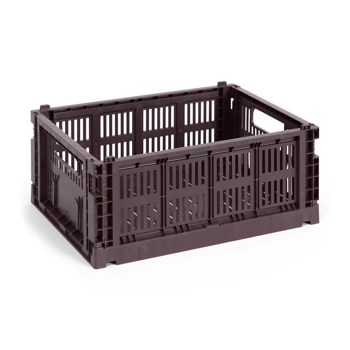 HAY - Colour Crate Korb M, 34,5 x 26,5 cm, bordeaux, recycled