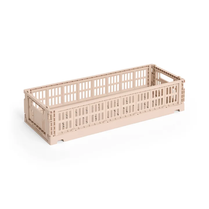HAY - Colour Crate Korb Mini Oblong, powder, recycled