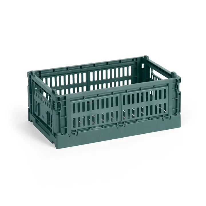 HAY - Colour Crate Korb S, 26,5 x 17 cm, dunkelgrün, recycled