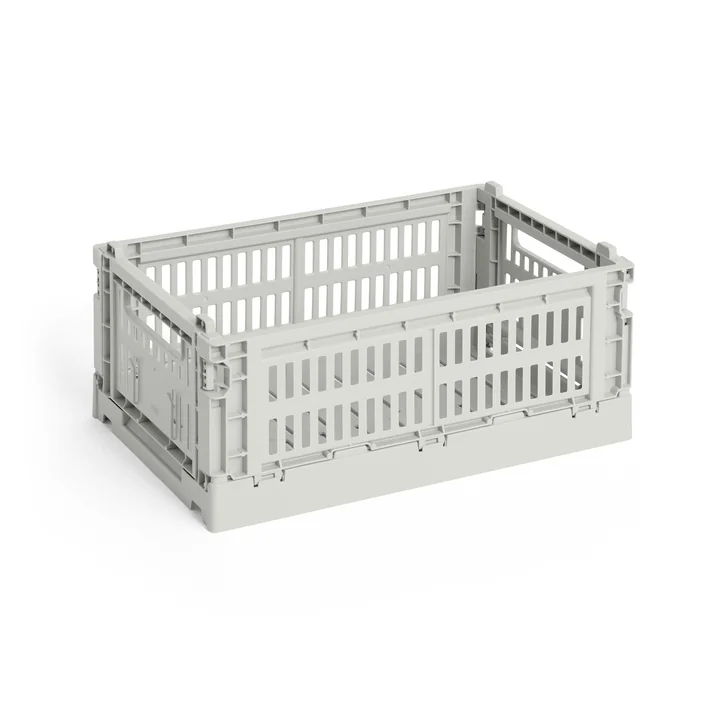 HAY - Colour Crate Korb S, 26,5 x 17 cm, grau, recycled
