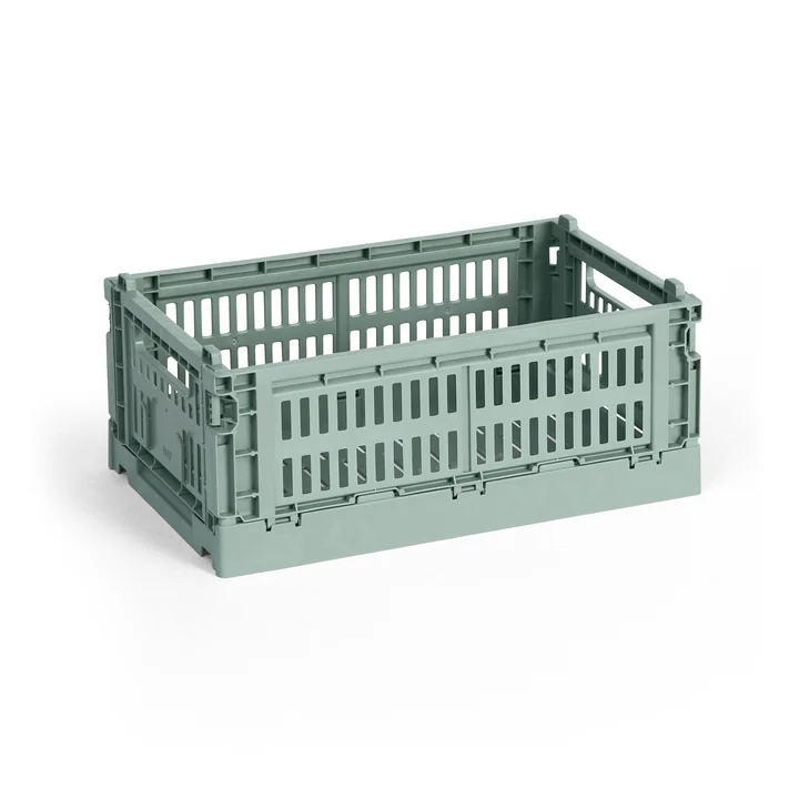 HAY - Colour Crate Korb S, 26,5 x 17 cm, salbeigrün, recycled